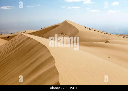 Cerro Blanco sand dune, the highest dunes on the world located near Nasca or Nazca town in Peru Stock Photo