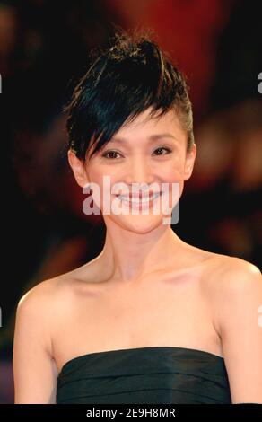 Chinese actress Zhou Xun poses for pictures as she arrives to the premiere of her new film 'YeYan' at the 63rd annual Venice Film Festival in Venice, Italy, on September 3, 2006. Photo by Nicolas Khayat/ABACAPRESS.COM Stock Photo