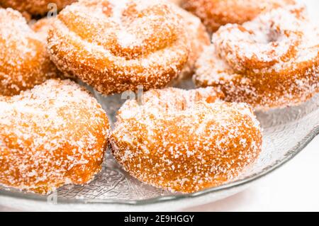 Closeup shot of delicious Rosquillas, a typical Spanish donuts Stock Photo
