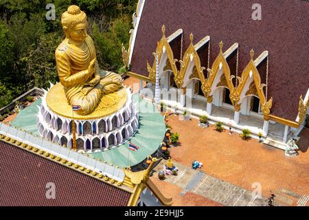 Wat Samphran Dragon Temple, top view, Sam Phran, Nakhon Pathom, Thailand Stock Photo