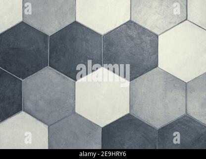 the natural ceramic tile floor Stock Photo