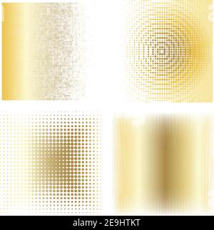 Vector collection of ink monochrome halftone squares shapes Stock Vector