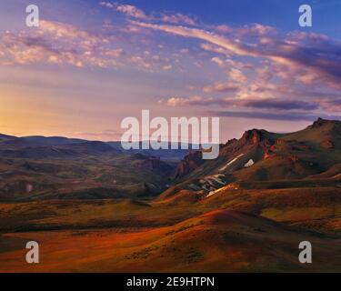 Sunrise at Oregon's Succor Creek Natural Area Stock Photo