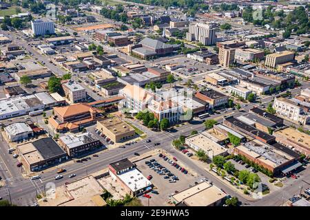 Tuscaloosa Alabama,downtown city center centre,aerial overhead view business district, Stock Photo