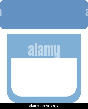 Bucket of paint, illustration, vector on white background. Stock Vector