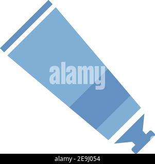Paint in a tube, illustration, vector on white background. Stock Vector