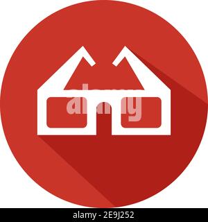 Cinema glasses, illustration, vector on white background. Stock Vector