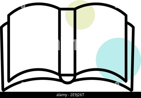 Blank pages of a book, illustration, vector on white background. Stock Vector