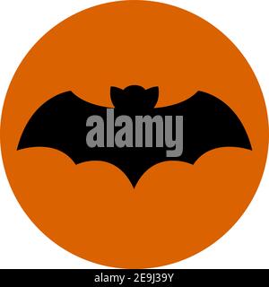 Flying bat, illustration, vector on white background. Stock Vector