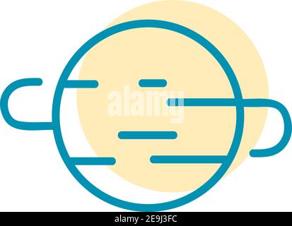 Planet Saturn, illustration, vector on white background. Stock Vector