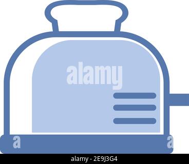 Small toaster, illustration, vector on white background. Stock Vector