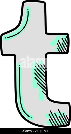 Twitter sign, illustration, vector on white background. Stock Vector