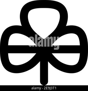 Black minimalistic leaf with petals, illustration, vector on white background. Stock Vector