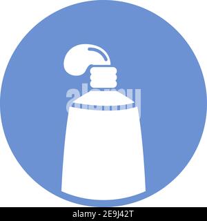 Tube of toothpaste, illustration, vector on white background. Stock Vector