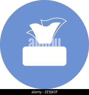 Antibacterial wipes, illustration, vector on white background. Stock Vector