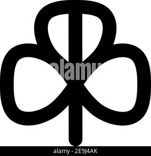 Black minimalistic leaf, illustration, vector on white background. Stock Vector