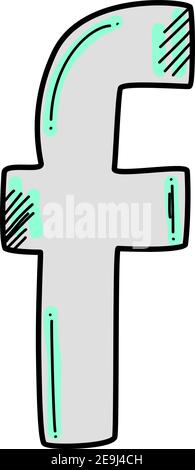 Facebook sign, illustration, vector on white background. Stock Vector