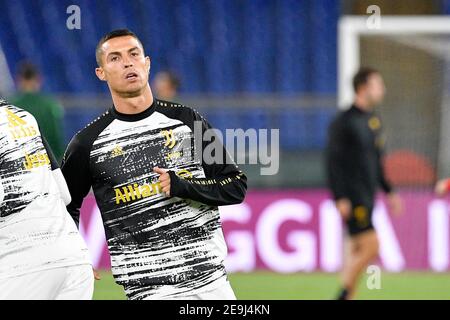 Image of JUVENTUS' SALAS IN ACTION WITH ANTONIOLI OF AS ROMA DURING