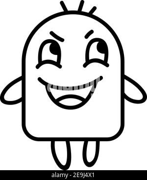 Evil little , illustration, vector on white background. Stock Vector