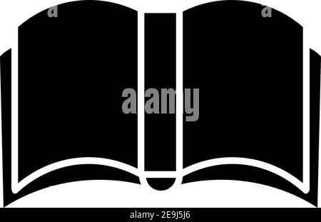 One open book, illustration, vector on white background. Stock Vector