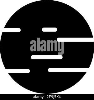 Black planet Venus, illustration, vector on white background. Stock Vector