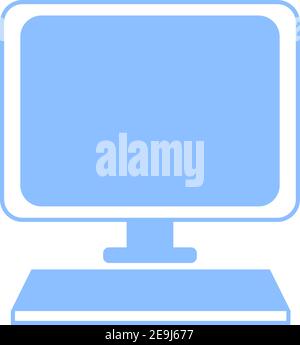 Laboratory PC, illustration, vector on white background. Stock Vector