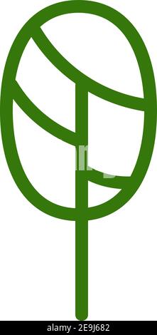 Minimal circle shaped green tree, illustration, vector on white background. Stock Vector