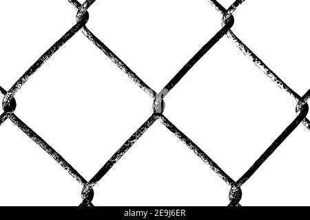 Steel wire chain link fence seamless pattern. Metal lattice with rhombus, diamond  shape silhouette. Grid fence background. Prison wire mesh seamless Stock  Vector Image & Art - Alamy