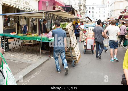 Paris, France Marche D’Aligre in Paris neighborhood Stock Photo