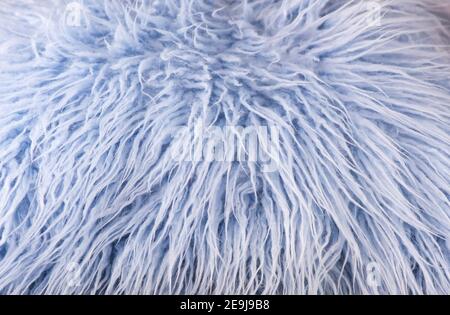 Blue artificial fur for texture or background Stock Photo
