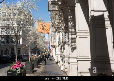 Louis Vuitton Store Greene Street Soho New York City Stock Photo