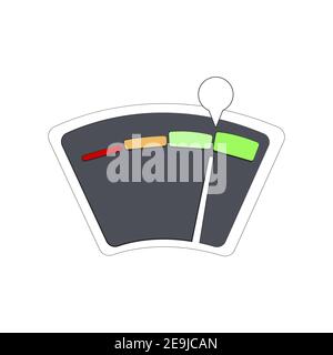 Equipment finance guage for credit bank application. Vector meter score level, measure customer finance possibilities illustration Stock Vector