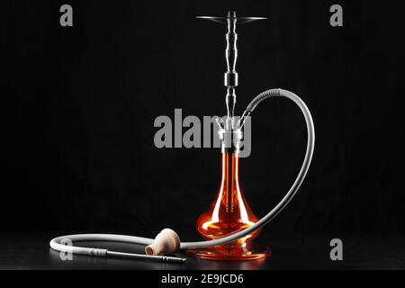 New hookah isolated on black background, copy space Stock Photo