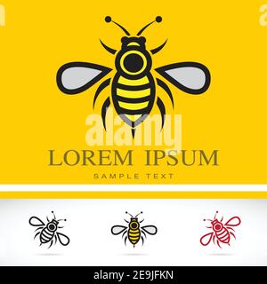 Set of vector bee icons - Illustrations Vectors. Easy editable layered vector illustration. Wild Animals. Insect. Stock Vector