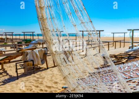 Seafood drying on sun in Nazare, portugal Stock Photo