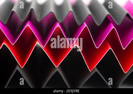 Zig Zag fold paper texture. Zigzag paper abstract background. Macro photography. Stock Photo