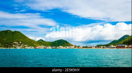 Grand Case on the island of Saint Martin in the Caribbean Stock Photo