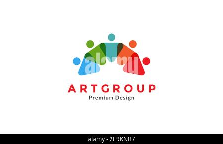 triangle people abstract group business logo vector icon symbol graphic design illustration Stock Vector