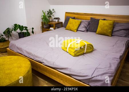Making choice to use biodegradable textile in home design Stock Photo