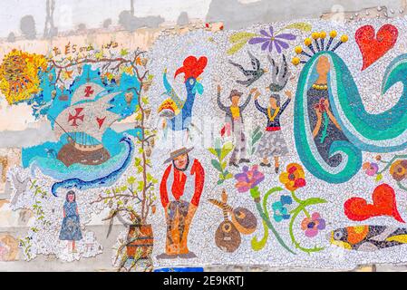 COIMBRA, PORTUGAL, MAY 20, 2019: View of a graffiti at Coimbra, Portugal Stock Photo