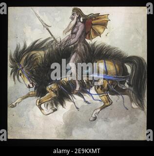 Vintage art depicting Hell, demons, angels etc Stock Photo