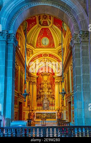 BRAGA, PORTUGAL, MAY 23, 2019: Interior of the old cathedral in Braga, Portugal Stock Photo