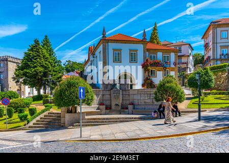 PONTE DE LIMA, PORTUGAL, MAY 24, 2019: Building of municipality at Ponte de Lima in Portugal Stock Photo