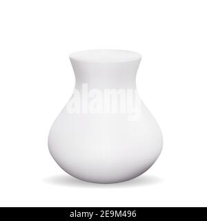 Realistic 3d Vase design element. Vector Illustration Stock Vector