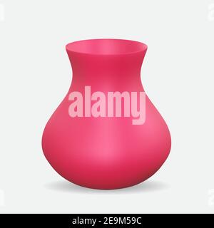Realistic 3d Vase design element. Vector Illustration Stock Vector