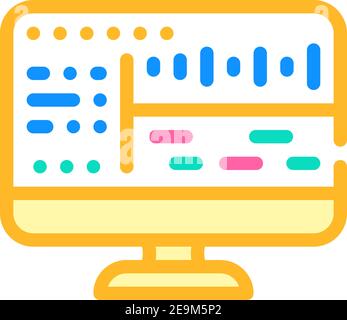 soft for audio processing line icon vector illustration Stock Vector ...