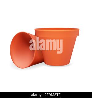 Realistic 3d flower pot. design element. Vector Illustration Stock ...