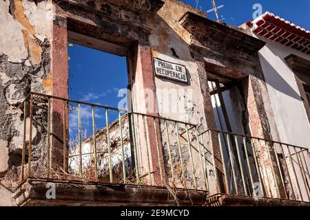 Derelict building, Madeira, Portugal Stock Photo