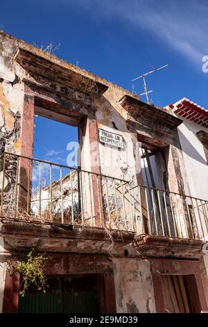 Derelict building, Madeira, Portugal Stock Photo