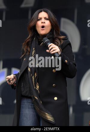 Twickenham, UK. 1st June 2013. Laura Pausini performs on stage at Sound of Change Live Concert at Chime for Change at Twickenham Stadium in Twickenham. Credit: S.A.M./Alamy   CREDIT: S.A.M./ALamy Stock Photo